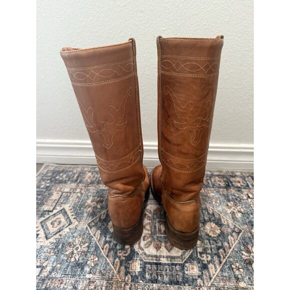 Frye Brown Leather Heeled Boots - Picture 6 of 11